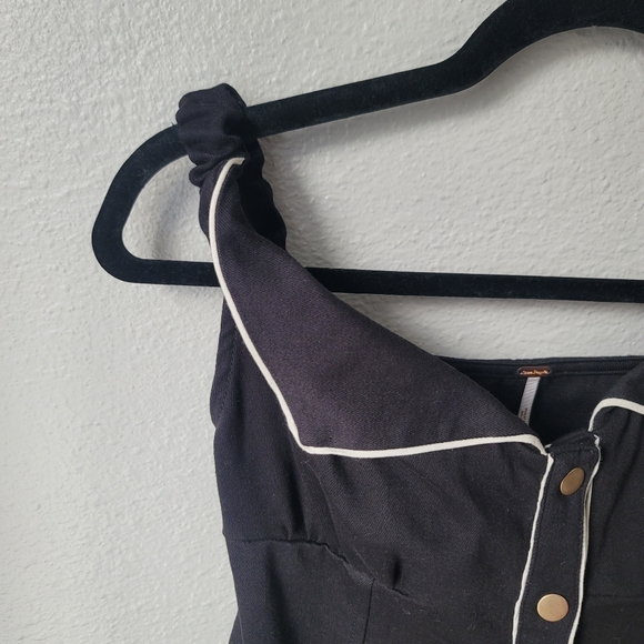 NWT Free Peop Linnea Midi Dress Size XSmall In Black Combo - Picture 8 of 14